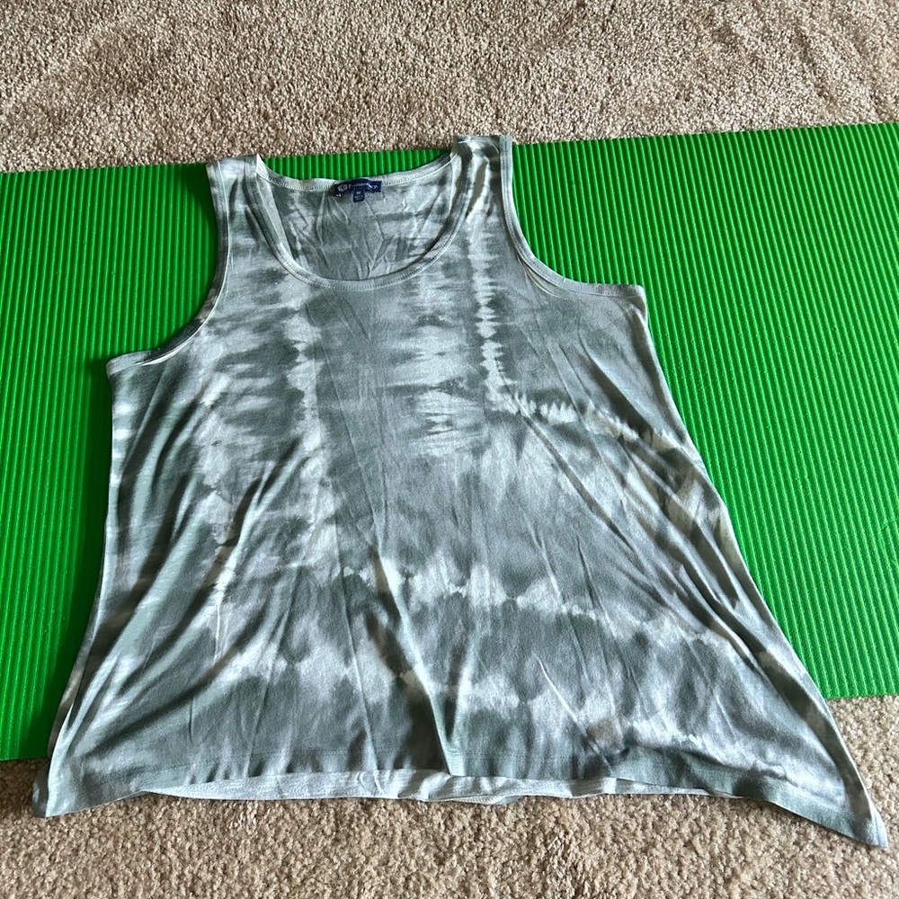 Democracy Tie Dye Asymmetrical Tank